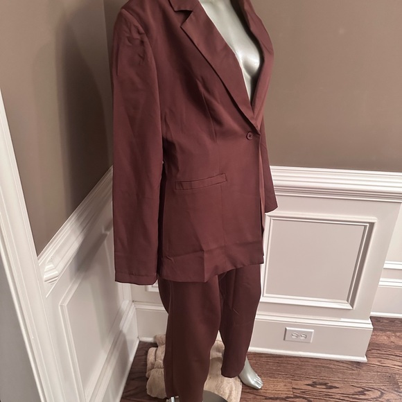 NWT FASHION NOVA Cut Out Pant Suit Chocolate Brown Sz XL - Picture 4 of 5
